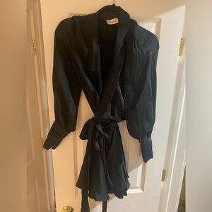 Zimmermann Silk Wrap Mini Dress